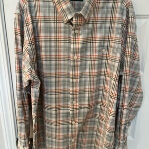 ORVIS Men’s Long Sleeve Plaid Button Up Shirt Wrinkle Free Size Xl